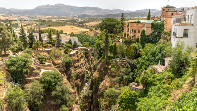The beautiful old town in Ronda,  Spain on june 25th 2025
