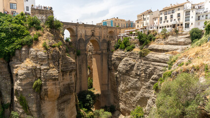 The beautiful old town in Ronda,  Spain on june 25th 2025