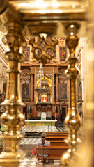 Interior of arches of the mosque in cordoba in Spain on june 25th 2025