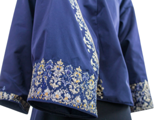 blue and white cloth