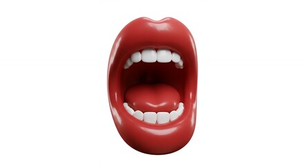 Naklejka premium Wide open mouth expression illustration