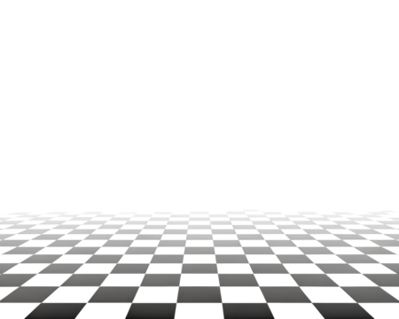 Chess perspective floor background. Black and white chessboard perspective floor texture. Checker board pattern surface. Fading away vanishing checkerboard background. Abstract vector illustration.