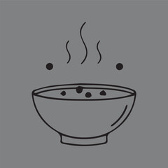Simple hand-drawn black line art of two French macarons on a plate. Minimalist doodle illustration of a sweet pastry dessert, isolated icon.