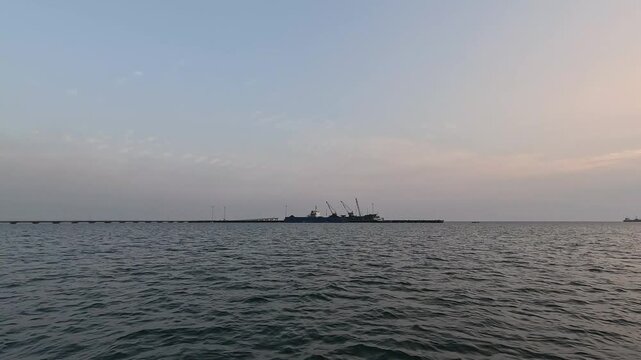 The beautiful scenery of Gili Ketapang beach in the morning