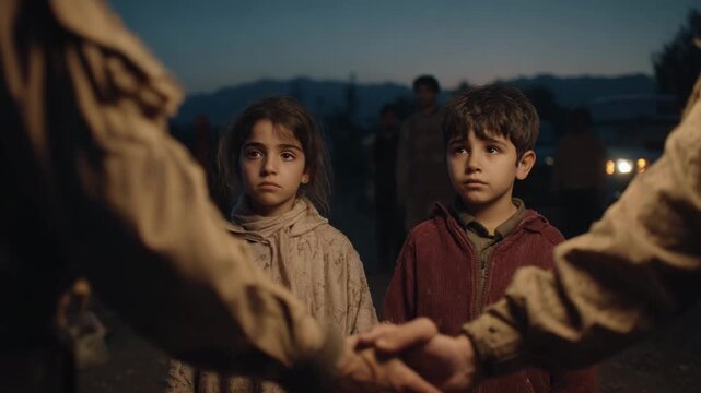 In the Dark of Uncertainty: Children face the unknown in silence.