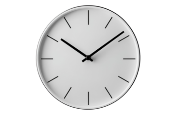 Set of wall clocks with black frame and hands. Flat style vector illustration. Simple classic wall clock with Arab numbers, with Roman numeral and without numbers isolated on white background