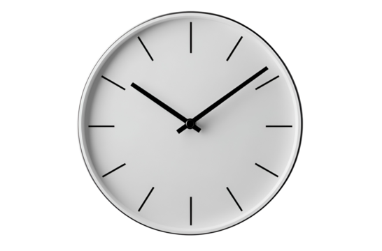 Set of wall clocks with black frame and hands. Flat style vector illustration. Simple classic wall clock with Arab numbers, with Roman numeral and without numbers isolated on white background