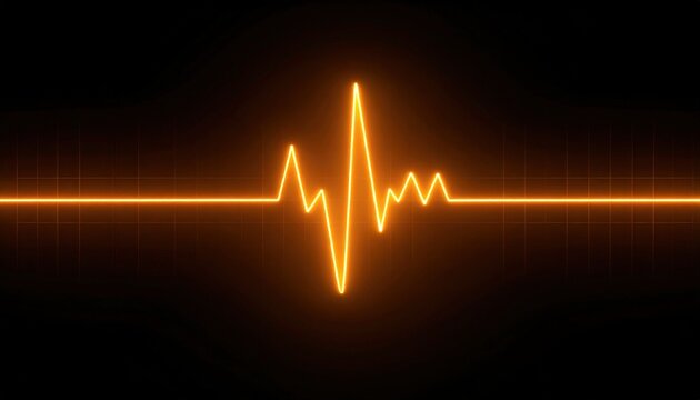Abstract Orange Sound Wave Graphic