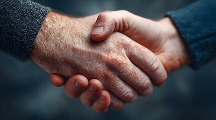 Handshake symbolizing trust and agreement in a professional partnership