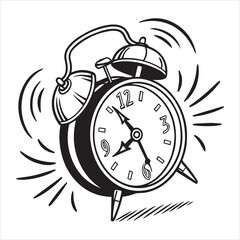 antique alarm clock vector art