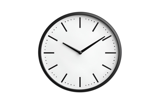 wall clock isolated on Transparent png background