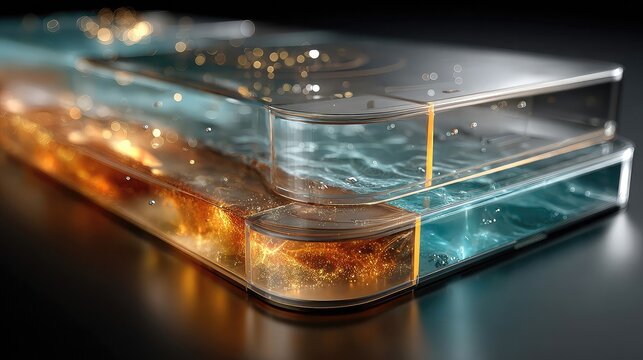 Transparent screens on futuristic mobile devices emphasizing OLED clarity, borderless visuals, interactive touch layers, and advanced display technology for high-end tech design.