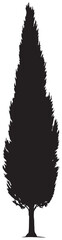 Cypress tree silhouette element