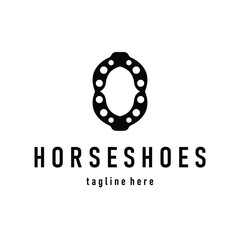 Horseshoe logo concept, illustration of a vintage retro symbol, a simple, modern Texas horseshoe concept and as a symbol of a product brand or template illustration.