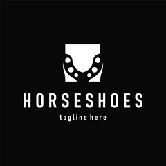 Horseshoe logo concept, illustration of a vintage retro symbol, a simple, modern Texas horseshoe concept and as a symbol of a product brand or template illustration.