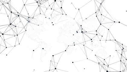 Global network map.  Abstract world connectivity