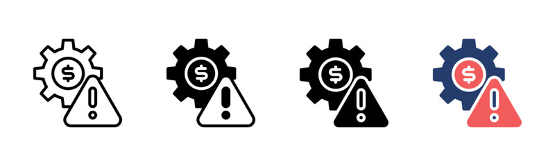 Risk Mitigation icon sheet multiple style collection