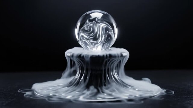 Mystical Crystal Orb: Enchanting Smoke Display