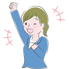 元気で活発なスーツの若手社員　女性