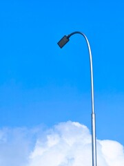 street lamp pole with sky background 