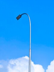 street lamp on blue sky background