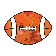 Rugged and bold, this football grunge icon features a distressed texture with edgy lines, capturing the raw energy and street-style spirit of the game in gritty detail.
