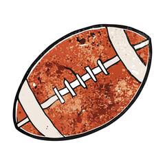 Rugged and bold, this football grunge icon features a distressed texture with edgy lines, capturing the raw energy and street-style spirit of the game in gritty detail.
