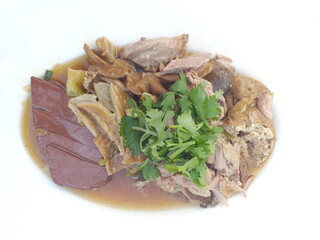 Thai Braised Duck with Blood and Organs