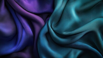 Obraz premium Close-up view of draped, vibrant silk fabric.