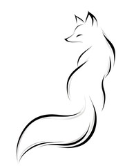 Fototapeta premium Abstract art of a fox for wall decoration