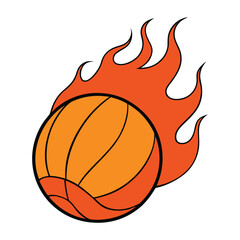 A blazing volleyball engulfed in fierce flames, soaring through the air with fiery speed and unstoppable energy — a symbol of power, passion, and explosive gameplay.

