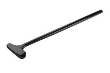 Black cocktail muddler bar tool mixing spoon swizzle stick drink mixer bartender accessory professional grade long handle isolated on transparent background