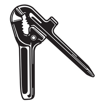 black wrench tool isolated clip art preview