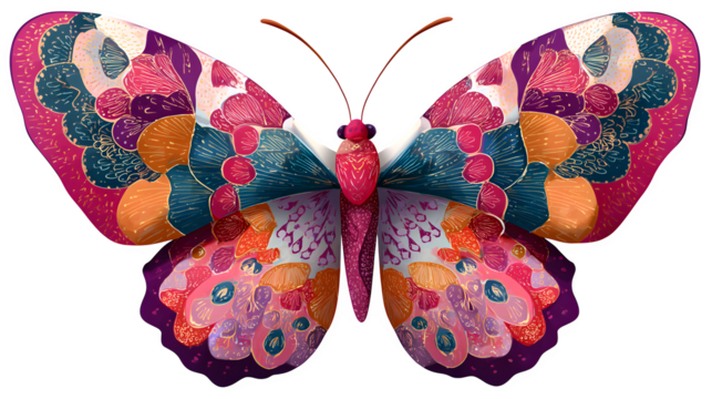 butterfly on white background