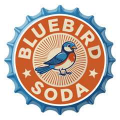 Sunburst Cartoon Bird Soda Cap Design









 
