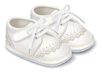 baby shoes on white background