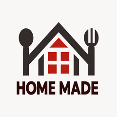 Home made food brand logo vector
