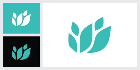 Flower logo design vector template