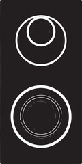 Speaker Silhouette in Black | Sound System Illustration Vector Format