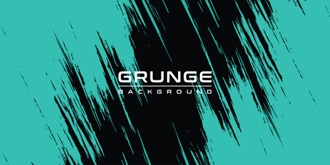 Abstract  Green Grunge Texture In Black Background Design, Vector Illustration