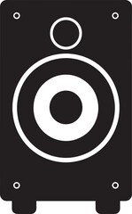 Speaker Silhouette in Black | Sound System Illustration Vector Format