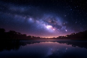 Naklejka premium Night sky with stars and clouds