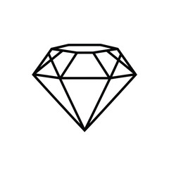 Diamond Gemstone Illustration Simple Geometric Design Precious Stone Jewelry Elegant Faceted Brilliant Cut Minimalist Style Precious Jewel