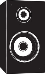Speaker Silhouette in Black | Sound System Illustration Vector Format