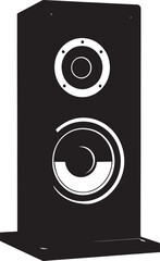 Speaker Silhouette in Black | Sound System Illustration Vector Format
