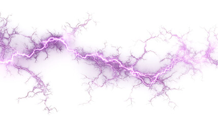 Abstract depiction of electric purple lightning bolts against a white background, creating dynamic energy
