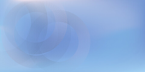 Abstract circle lines on light blue background. Geometric stripe line art design for poster, brochure, cover, website, header, web banner, presentation.