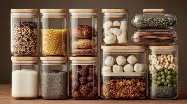 Transparent containers used for home organization, pantry storage, office desk sorting, minimalist interior design, and visual clarity in compact lifestyle and space-saving solutions.