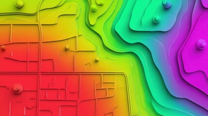 Obraz premium Colorful topographic map design.