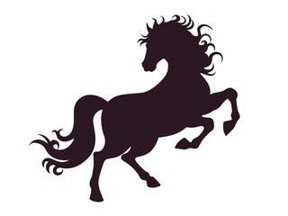 A vector horse in silhouette style